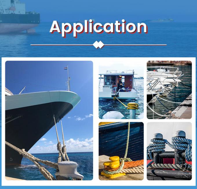 الحبل الأبيض ذو المقاومة العالية من البولي بروبيلين 8 خيوط 64 مم للحبل البحري 12