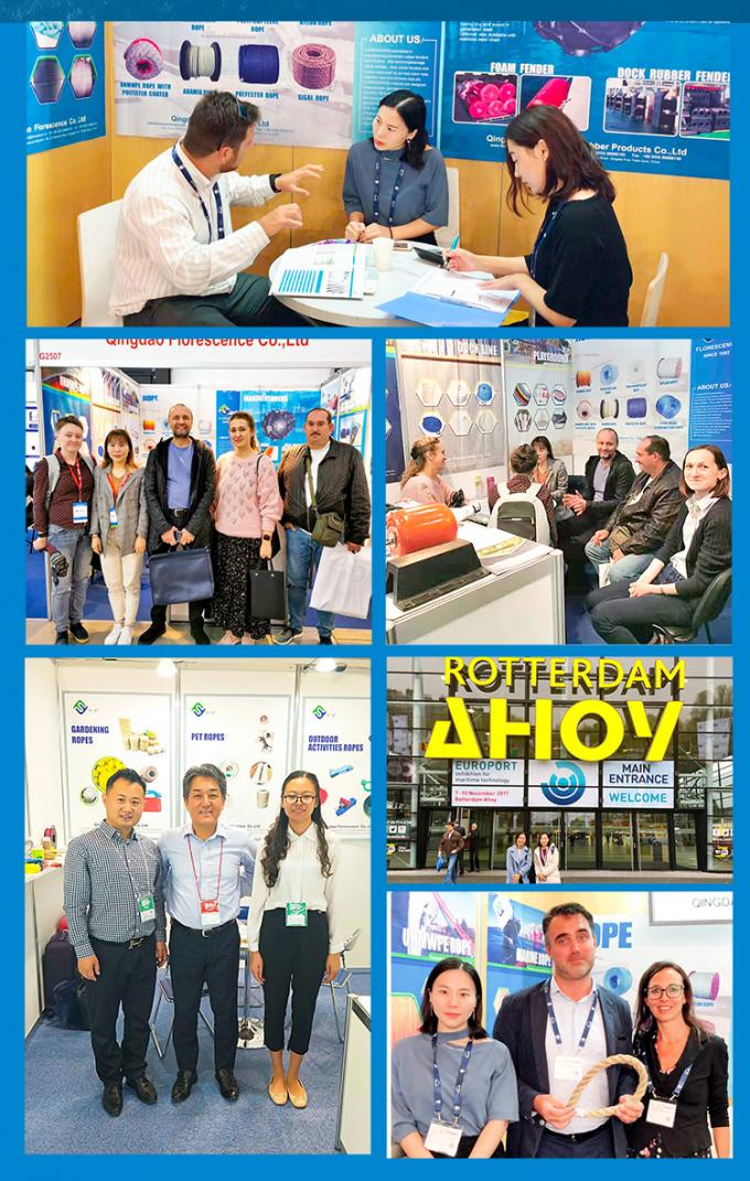 الحبل الأبيض ذو المقاومة العالية من البولي بروبيلين 8 خيوط 64 مم للحبل البحري 16