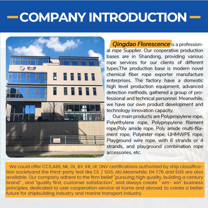 8 خيوط من البوليستر المختلط البحري ريب 64mm 72mm 80mm مع 11m الطول 10