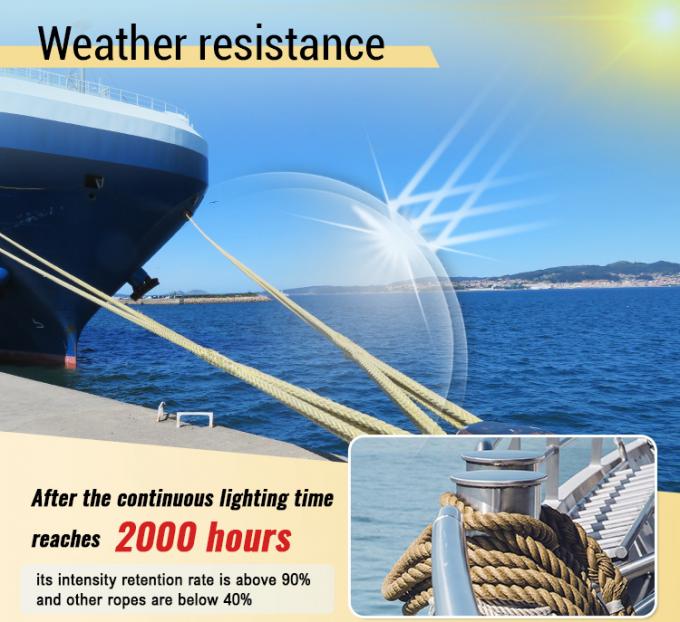 حبل سلكي من الألياف الاصطناعية UHMWPE ذو 12 خيطًا عالي القوة قطره 48 مم لسحب السفن البحرية 1