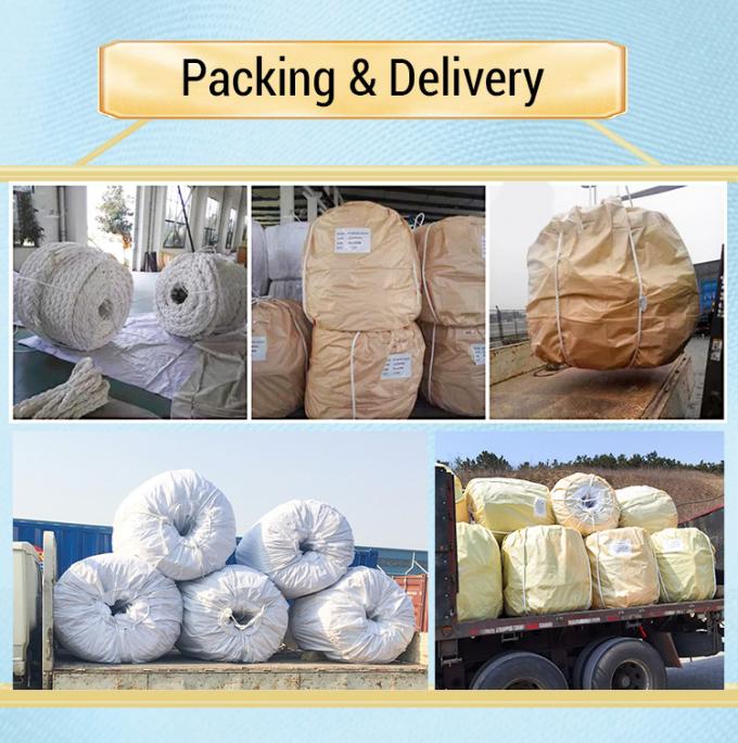 حبل سلكي من الألياف الاصطناعية UHMWPE ذو 12 خيطًا عالي القوة قطره 48 مم لسحب السفن البحرية 7