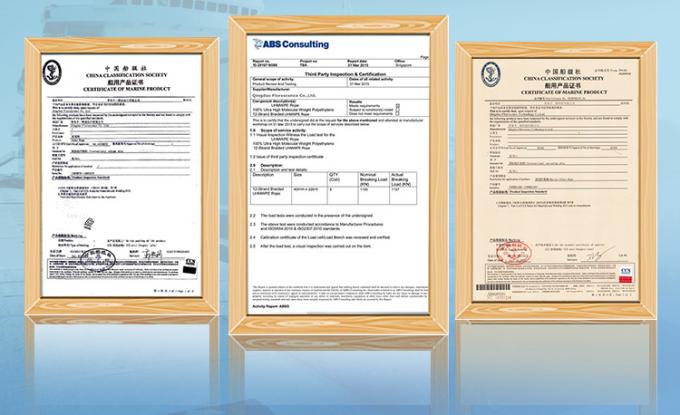 حبل سلكي من الألياف الاصطناعية UHMWPE ذو 12 خيطًا عالي القوة قطره 48 مم لسحب السفن البحرية 10