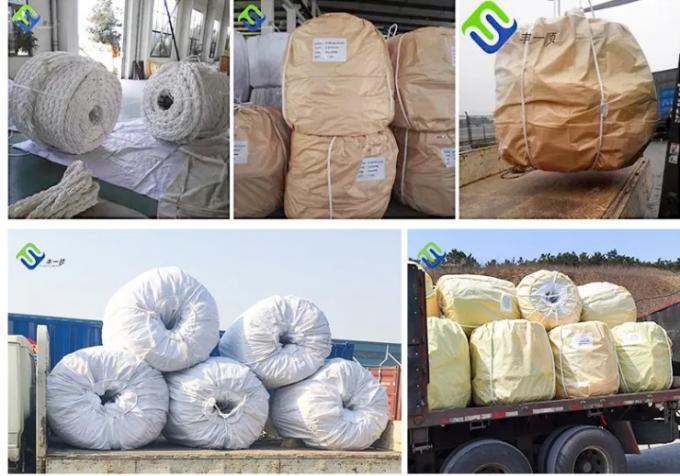 100% مقاومة الأشعة فوق البنفسجية عالية القوة 40mm 8 12 خيط داكرون بوليستر متعدد الألياف حبل رصيف بحري 4