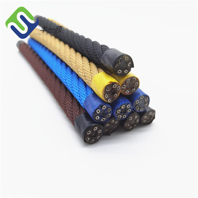 حبل تركيب 16mm 6 Strand Twist PP مع الملحقات لشبكة التسلق