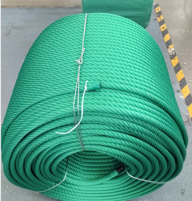 6x8 FC PP Multifilament / Polyester Combination Wire Rope للحبال التسلق في ملاعب اللعب
