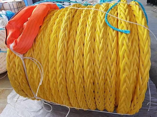 الصلبة العالية 10mm 12mm 12 Strand Uhmwpe Fiber Winch الخيوط الخط البحري يخت الحبل