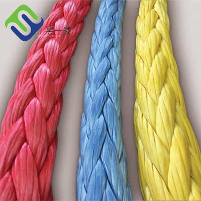 قارب 12 ستراند UHMWPE حبل اصطناعي UHMWPE جر حبل 18 مم للبحرية