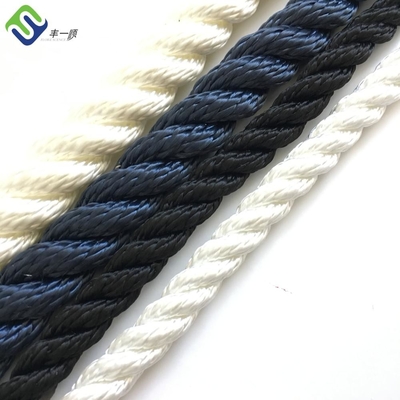 ألوان متعددة 3 خيوط مشوهة 4mm-60mm نايلون حبل رصيف السفينة الحبل الشراعية للقوارب