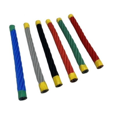 16mm 6 خيوط PP الحبل المزيج مع سلك الصلب للأسفل للشبكة التسلق