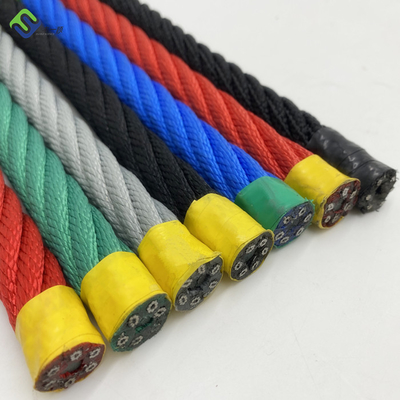حبل تركيب 16mm 6 Strand Twist PP مع الملحقات لشبكة التسلق