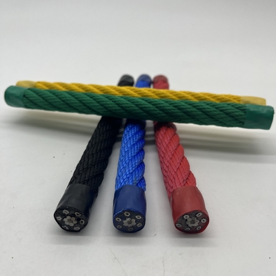 6x8 FC PP Multifilament / Polyester Combination Wire Rope للحبال التسلق في ملاعب اللعب