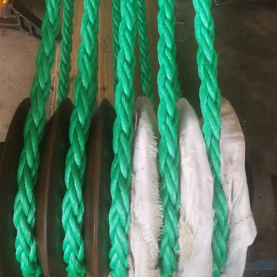 اللون الأخضر 44mmx500m 8 خيوط PP حبل سلكي مزيج للبحر العميق