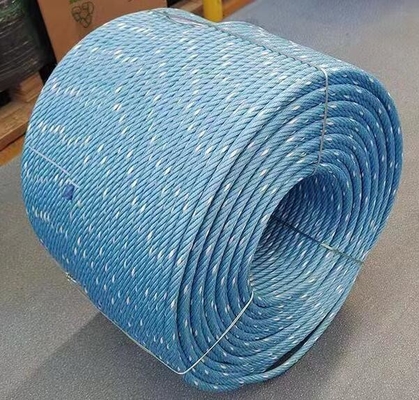6 خيوط 18mmx500m PP PE الجمع السلكية الحبل الأساسي لسفينة سحب الصيد