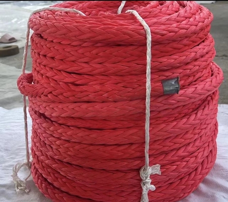 12 خيط ملفوفة uhmwpe سحب السفينة سحب الحبل السفينة رصيف الحبل
