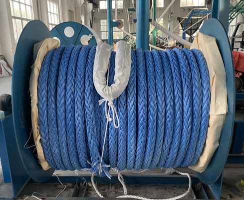 12 خيط ملفوفة uhmwpe سحب السفينة سحب الحبل السفينة رصيف الحبل