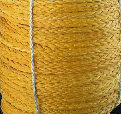 الصلبة العالية 10mm 12mm 12 Strand Uhmwpe Fiber Winch الخيوط الخط البحري يخت الحبل