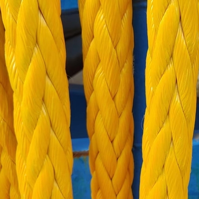 حبل بحري UHMWPE مخصص قبل التمدد حبل بحري 12 خيط حبل ترسانة سفينة HMPE 48mm