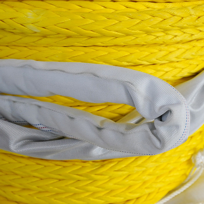حبل بحري UHMWPE مخصص قبل التمدد حبل بحري 12 خيط حبل ترسانة سفينة HMPE 48mm