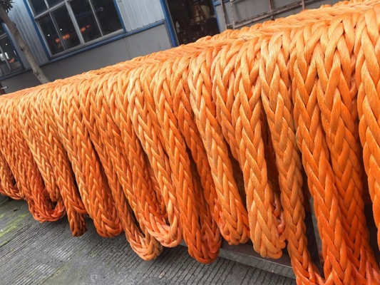حبل رسو بحري UHMWPE بحجم 16 مم و 12 جديلة، 220 متر، شديد التحمل