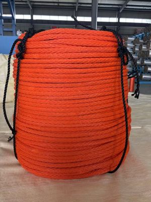 أطوال مقطوعة حسب الطلب مقاومة كيميائية فائقة حبل UHMWPE من الدرجة البحرية مع قوة كسر عالية