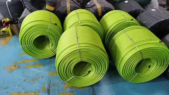 حبل تجميعي للملاعب الخارجية مضفر من 6 خيوط بطول 500 متر لشبكة التسلق