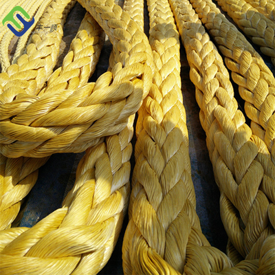 عائم HMPE Mooring 12 ستراند Uhmwpe حبل مضفر البحرية 28 مم - 96 مم