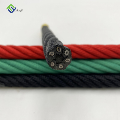 16mm الأشعة فوق البنفسجية استقرت عززت مزيج حبل مادة البوليستر للملعب