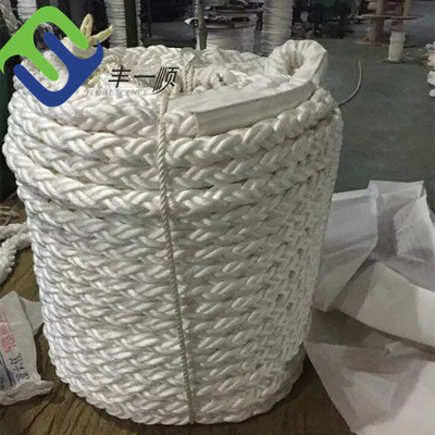 46mm 8 ستراند PP حبل بولي بروبيلين أبيض بحري حبل لسفينة رسو