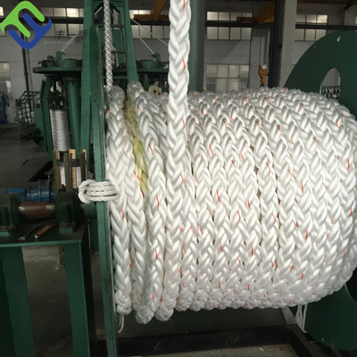 52mm ديا 8 ستراند بوليستر حبل منخفض إستطالة بحريّة سفينة إرساء حبل