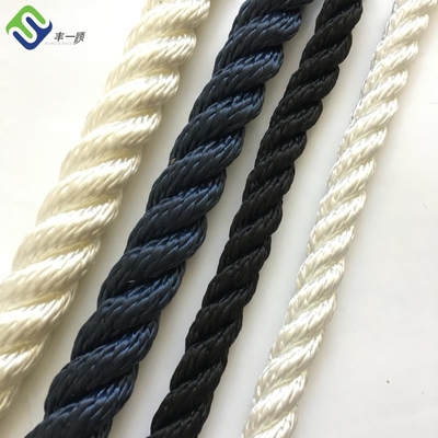ألوان متعددة 3 خيوط نايلون ملتوية حبل رصيف السفينة البولياميد القارب يخت أبحار حبل 4mm-60mm