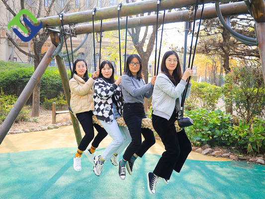 120mm Dia Net Playground Rope Bridge اللون الطبيعي 12 خيوط مضفرة من البوليستر